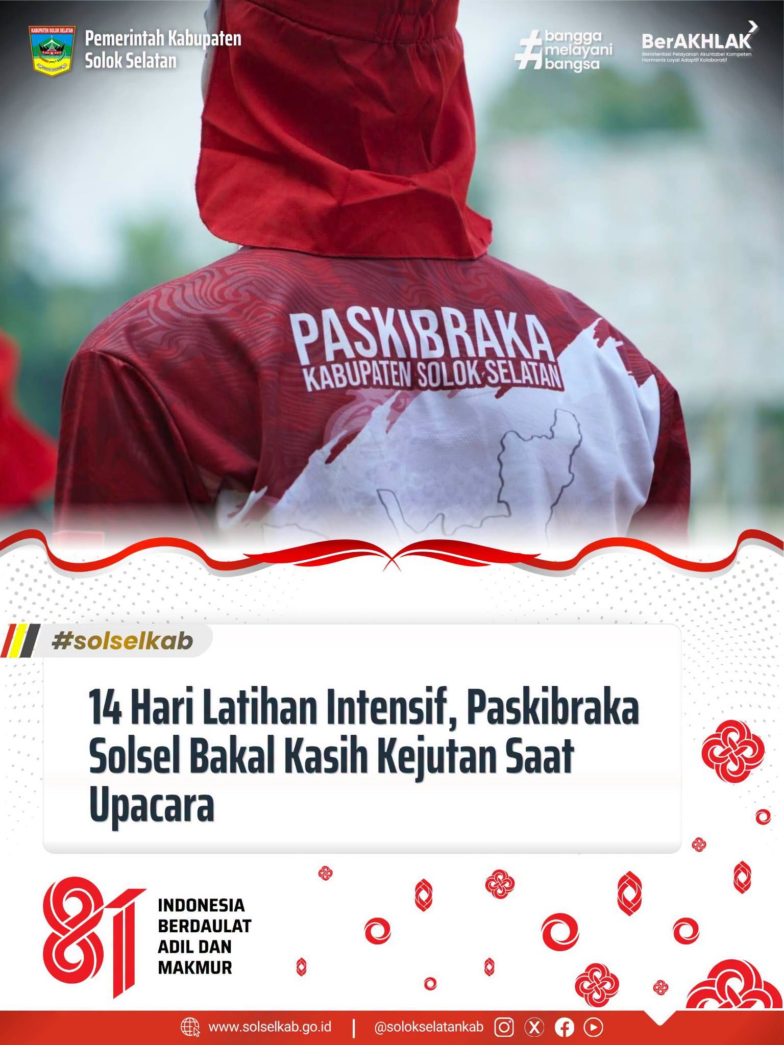 14 Hari Latihan Intensif, Paskibraka Solsel Bakal Kasih Kejutan Saat Upacara