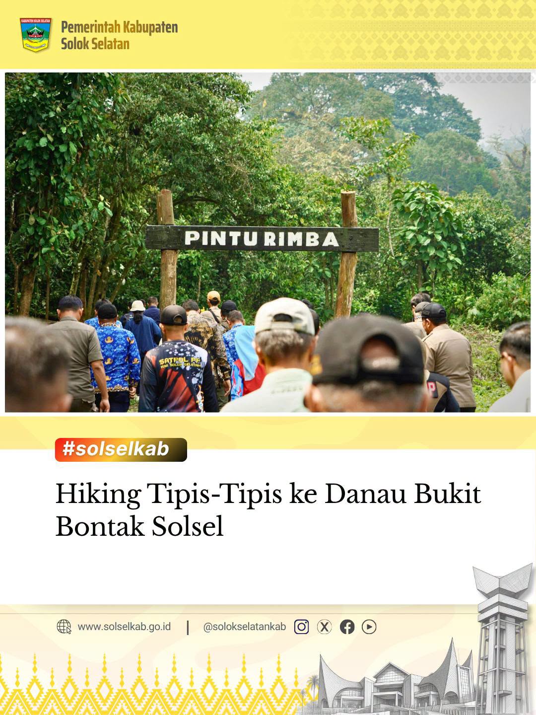 Hiking Tipis-Tipis ke Danau Bukit Bontak Solsel