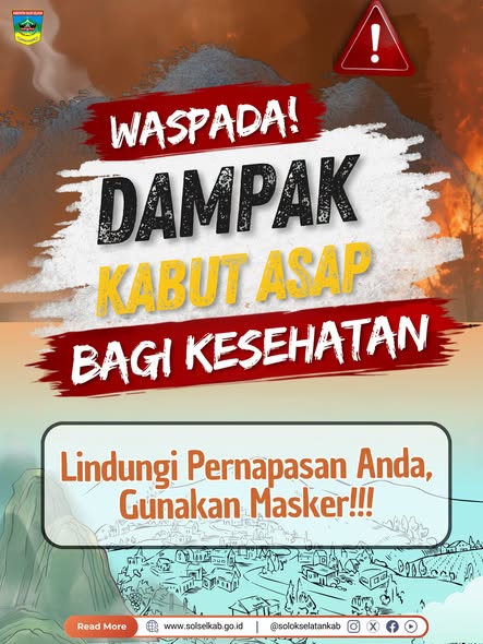 Jangan malas pakai masker, sesak nafas ga enak!