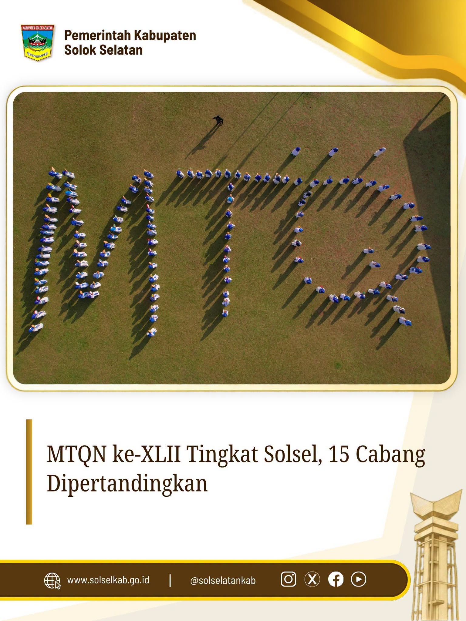 MTQN ke-XLII Tingkat Solsel, 15 Cabang Dipertandingkan